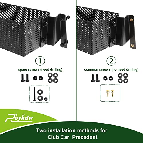 Roykaw Golf Cart Inner Front Basket Organizer Dash Storage Tray For Club Car Ds & Precedent Models, Upgrade Larger Compartments & More Sturdy And Durable, Easy Installation #TOP4
