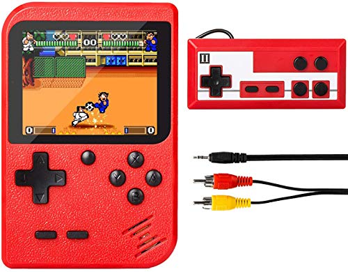 LJXiioo Console de Jeu Portable, Version de Mise à Niveau des Consoles de Jeux Mini Retro FC, Jeu Classique 400 intégré, Prise en Charge de 2 Joueurs et Connexion TV,A Cover