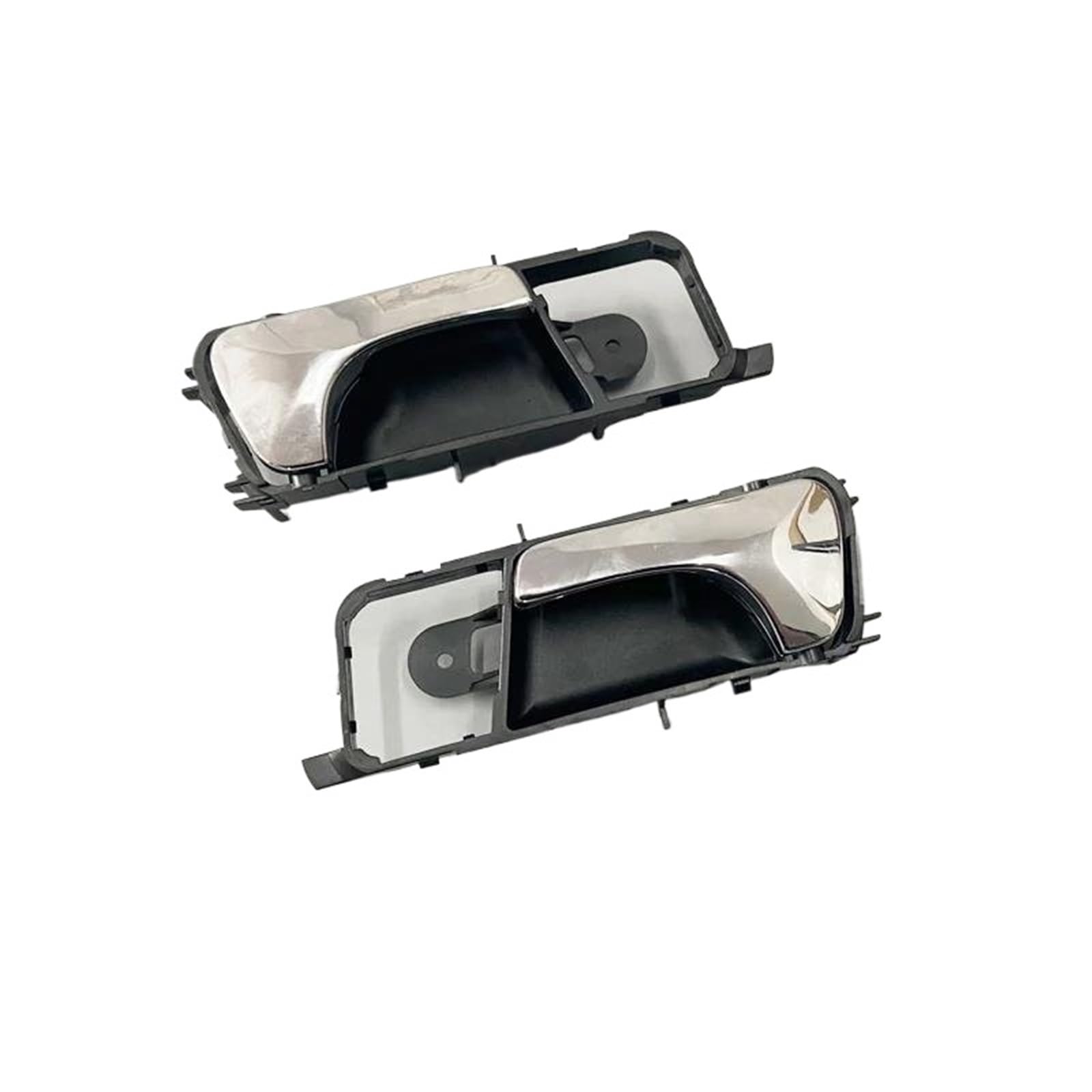 Fhcbutae 1 Pair Chrome Front Door Inner Rear Inside Handle Chrome With Black For Buick For Excelle 2007-2013(1 Pair Chrome)