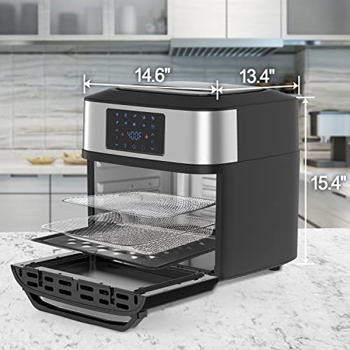 10in1 Air Fryer Oven, 20 Quart Airfryer Toaster Oven , 1800W Toaster