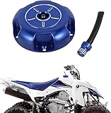 ATV Tankdeckel Billet Quad Tankdeckel Abdeckung für LTZ400 2003-2009 2012-2014 LTR450 2006-2009 Blau einfach zu drehen öffnen und festzuziehen