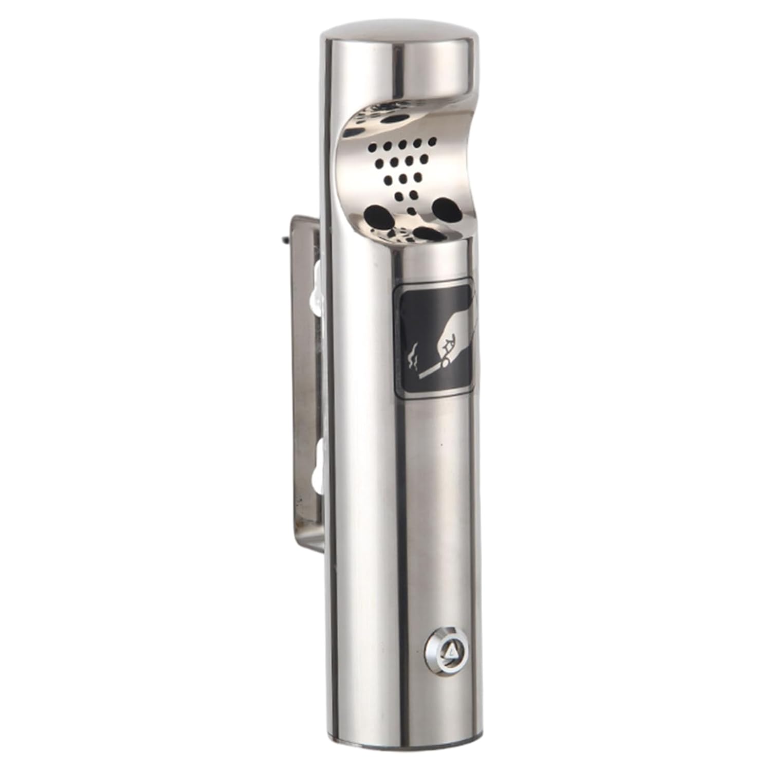 Wall Mounted Trash Can, Vertical Stainless Steel Cigarette Trash Can Outdoor, Wall Mounted Waste Bin for Outdoor Restaurants Hotel Patio Offices