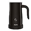 KRUPS Electric Milk Frother, One-Touch Control with Hot & Cold Foam, Non-Stick Jug, 360° Rotating Base, Auto Shut-Off, XL1008 – Black