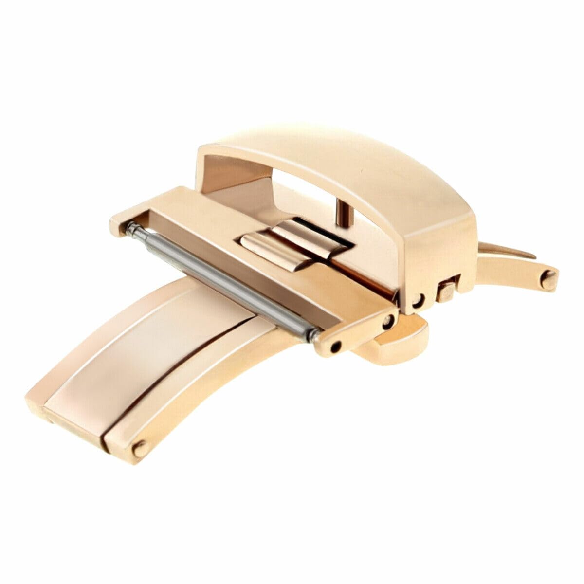 Ewatchparts 14-16-18-20-22-24mm Butterfly Leather Watch Band Strap Deployment Clasp Push Button