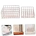 HOMSFOU 2pcs Iron Bookshelf Tiered Book Display Stand Bookshelf Magazine Rack Office Book Organizer