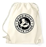 Turnbeutel Motiv Einhorn gegen Rechts - Good Night White Pride von Styletex23
