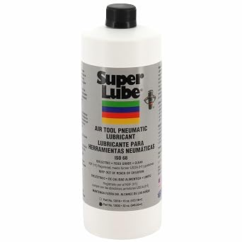 Super Lube Air Tool Pneumatic Lubricant - Long-Lasting Lubrication for Tool Repair - Moisture Resistant - NSF Food Grade - Eliminates Rust & Corrosion - Translucent - Bottle - 1 qt 12032