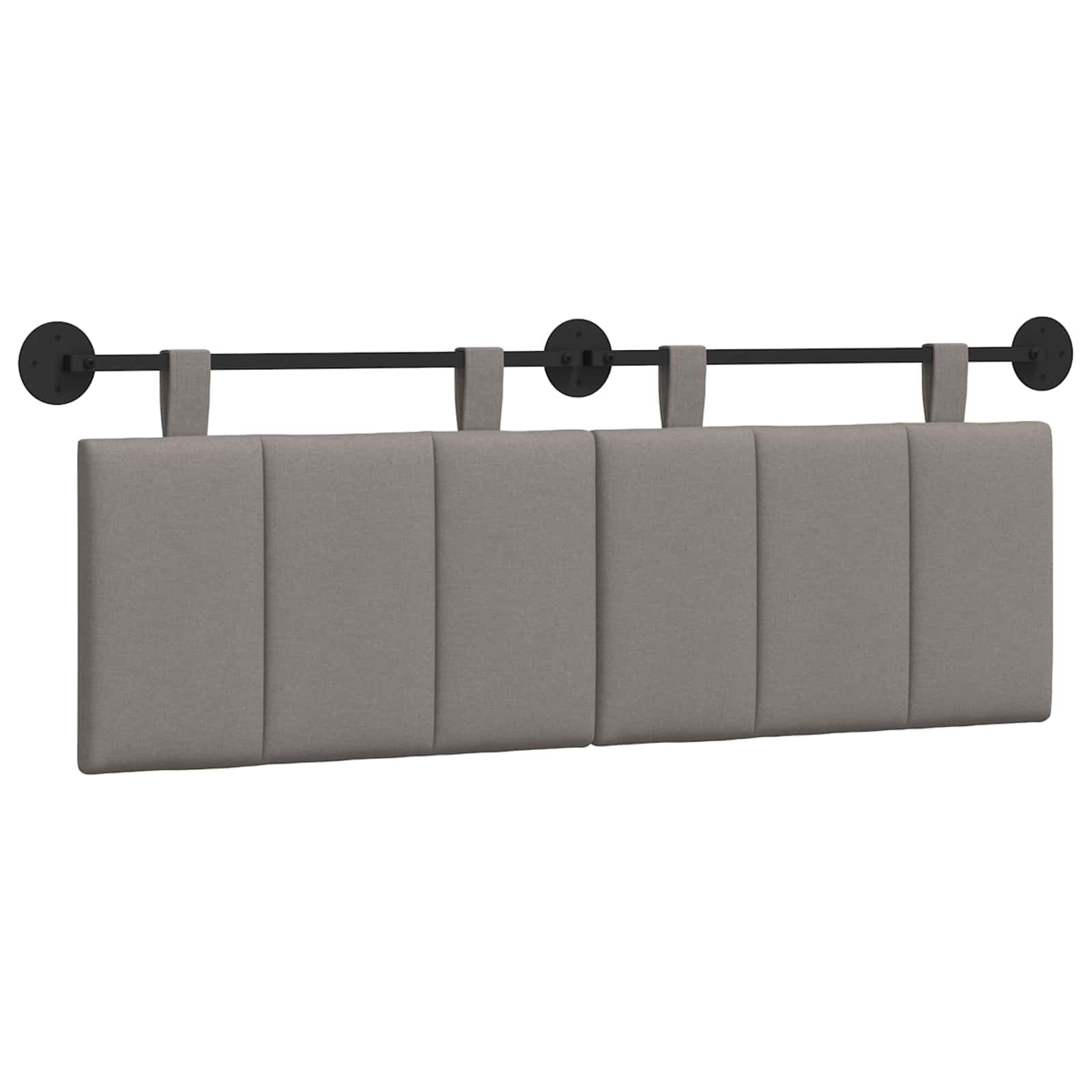 Set da 2 Testiere Letto Sospese in Tessuto Imbottito 130 cm | Pannelli murali imbottiti per camera da letto con cinghie regolabili e montaggio a parete salvaspazio.