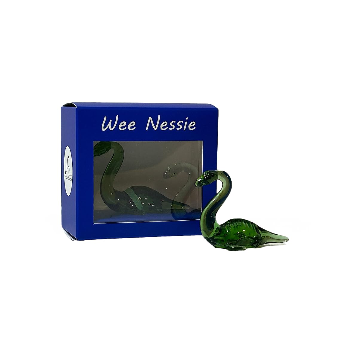 Nessie's Treasure Green Wee Nessie Glass Figurine |Loch Ness Monster Ornament |Scottish Gift |Handcrafted Nessie Decor | Mythical Creature Collectible |Gift For Her