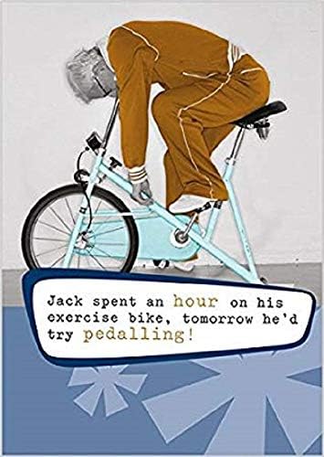 Humorous Greeting Card (ABA0792) - Birthday - Exercise Bike - Frank by Name Range