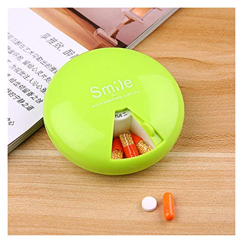 1 PC Mini-Pille-Kasten-wöchentliches Medizin-Pille-Kasten-Rotating-Pille-Kasten-Kasten-Teiler Pille Organizer Portable Travel 7 Tage