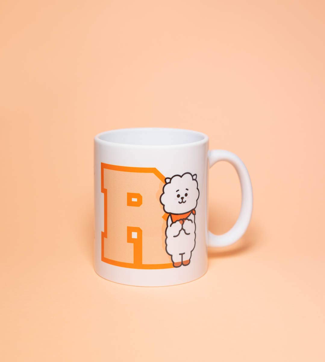 Mok met oor Studio - crème - stoneware - 380 ml | Leen Bakker