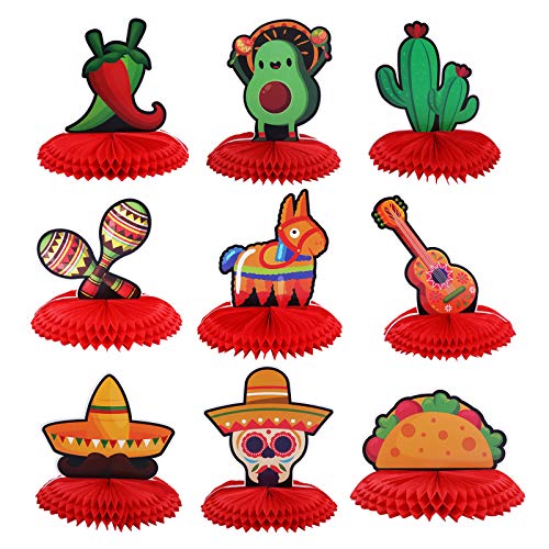 Cinco De Mayo Table Centerpiece - Fiesta Honeycomb Mexican Taco Party Decorations Supplies Ornaments #TOP10