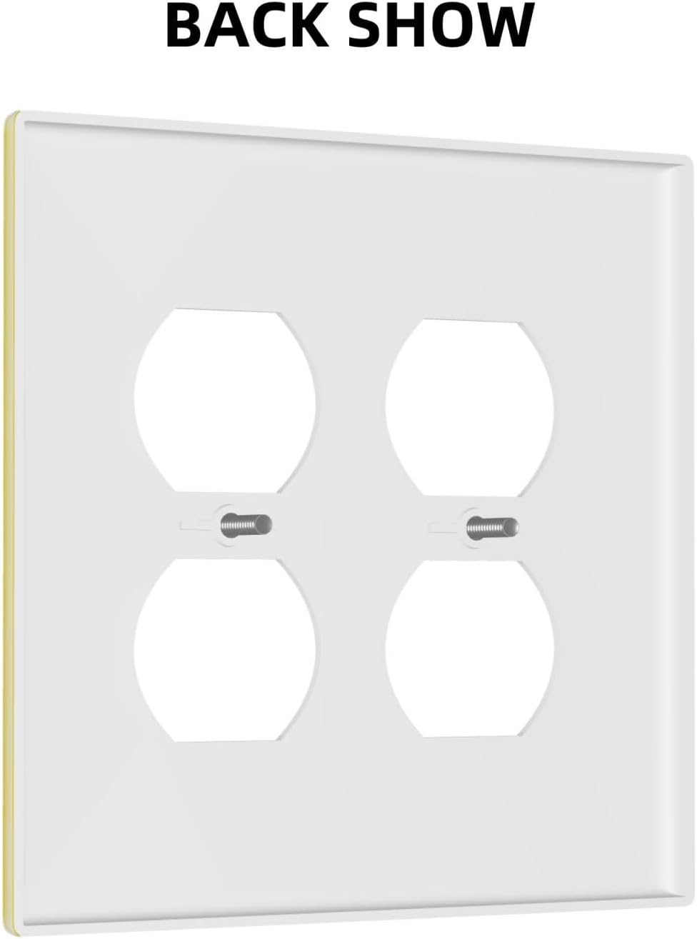 Light Switch Cover Plate Yellow 2 Gang Socket Covers Double Duplex Wallplates Switch Plates and Outlet Covers for Bathroom Bedroom Home Decor