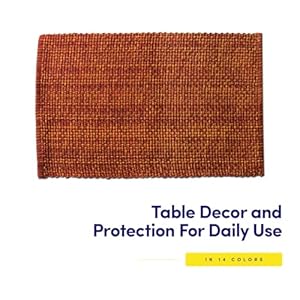 Sweet Home Collection 100% Cotton Placemats for Dining Room Rectangle Two Tone Woven Fabric 13" x 19" Soft Durable Table Mat Set, Set of 4, Rust Sweet Home Collection 100 Cotton Placemats for Dining Room Rectangle Two Tone Woven Fabric 13 x 19 Soft Durable Table Mat Set Set of 4 Rust