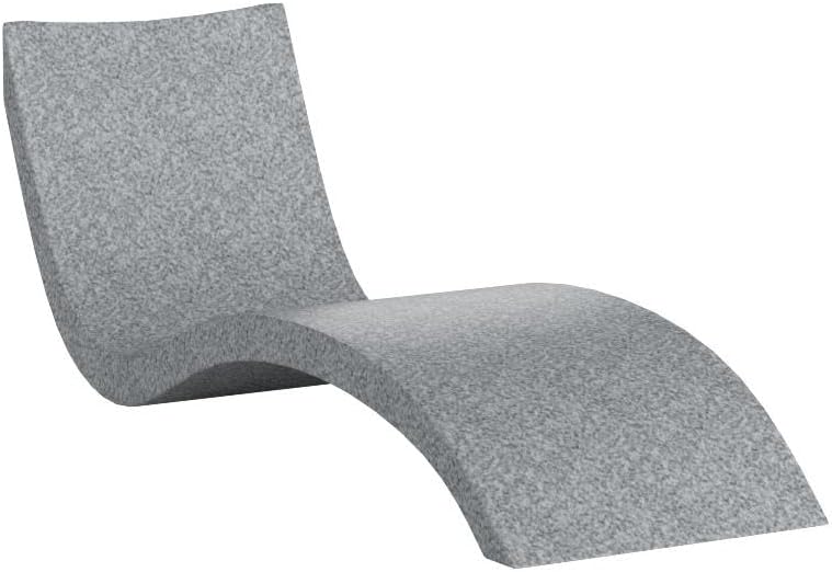 Ledge Lounger - Signature Chaise - Inside Pool & Sun Shelf Lounge Chair - Designed for Shallow Shelves Up to 9” - Compatible with All Pool Types - Poolside & Sun Deck Tanning - Set of 2 - Granite Grey