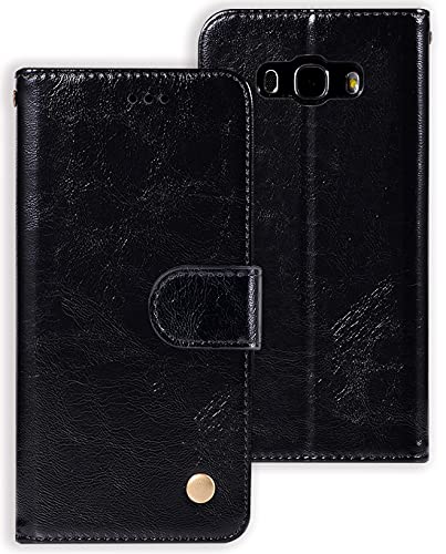 Zoeirc Case for Galaxy J5 2016 (Not fit J5 2015) Case, Samsung J5 2016 Wallet Case, PU Leather Wallet Flip Phone Case Cover with Card Slots for Samsung Galaxy J5 2016 (Black)