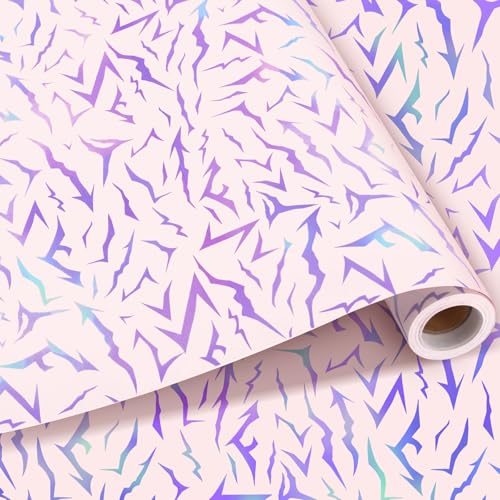 MTWENWENZY K Pop Wrapping Paper Roll K-D-Hunters Birthday Party Favor Demon Energy Pattern Gift Packing Wrap Craft Paper for Anime Themed Birthday Baby Shower Party Supplies 17 in x 32.8 ft