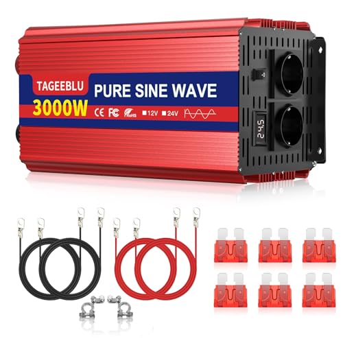 TAGEEBLU Inverter 3000W 24V 220V LCD EU