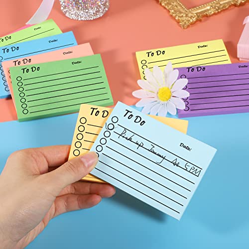450 Sheets 9 Pads To Do List Sticky Notes, 2.8X4 In Lined Notepad Assorted Colors Adhesive Memo To Do List For Daily Planner Reminder Checklist Home Office Supplies #TOP6