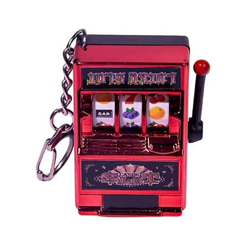 Keychain, Miniature Fruit Slot Machines Keychain Prize Toy Keyring Pendant