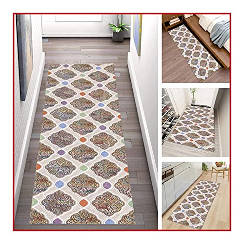 Tapis de coureur en polyester mou décor d'accueil lavable