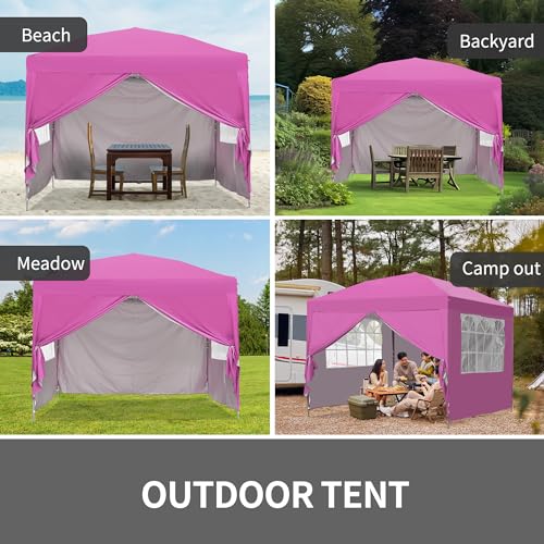 Gdy 10X10Ft Pop-Up Paint Tent, Pink Canopy Tent thumb #6