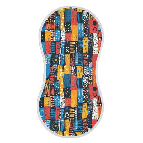 xigua African Texture Baby Burp Cloths for Newborn Boys and Girls 1 Pack, Soft & Absorbent Cotton Baby Burp Cloth, Baby Washcloths, Newborn Towel, Burp Rags