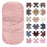 FACILE À CROCHETER: Le fil macramé est doux, léger et aéré, il est grand pour le crochet et le tricot. Il peut être utilisé avec un crochet d'environ 4,5 mm
