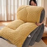 CVERTHAF Manta de Lana Gruesa (220 x 240 cm), Manta Polar, Manta de Invierno, Manta de plumón de Doble Cara, Manta Gruesa para Clima frío (E, 180 x 220 cm/4,0 kg)