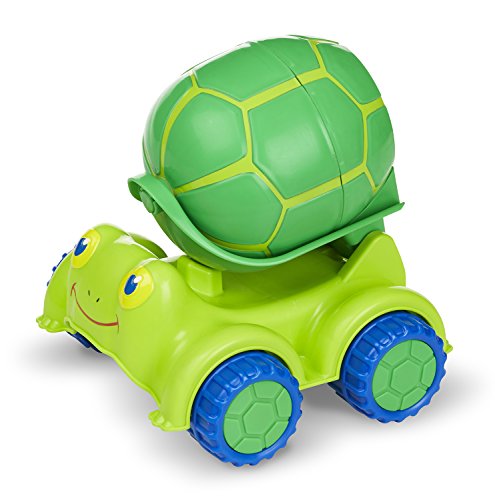 Melissa & Doug Sunny Patch Snappy Turtle Cement Mixer Construction Vehicle