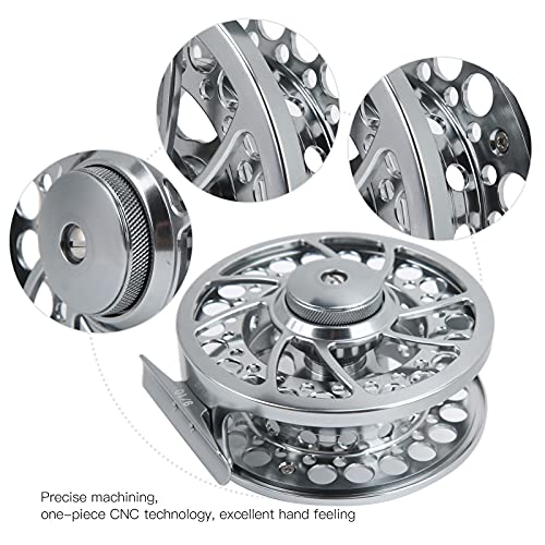 Gun Color 9/10 Fly Reel with Precise Machining for Fishing Enthusiasts, Silver - Image 3