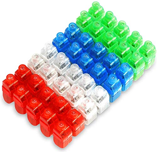 Hanwu LED-Finger-Licht-100 Stück Finger-Ring-Glow-Sticks für Kinder Erwachsene, Hell Party-Bevorzugungen Partyangebot für Urlaub leuchten Spielwaren Cover