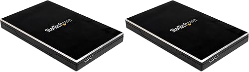 StarTech. com Caja de disco duro SATA USB 3.0 SSD de 2,5 pulgadas - Caja de almacenamiento con indicador de alimentación - 2,5" - SATA 3Gbs - 3