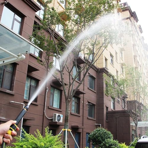 Image of High Pressure Garden Hose Nozzle | Adjustable Twist Water Spray Wand with Brass Connector | Heavy Duty Leakproof Metal Power Washer Nozzle for Car Wash, Gardening, Pet Shower & Home Cleaning (M)