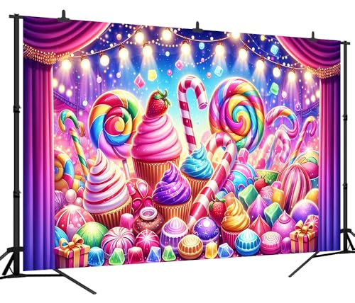 Fondo Candyland 8x6FT Vinilo para Fiesta Dulce miniatura 6