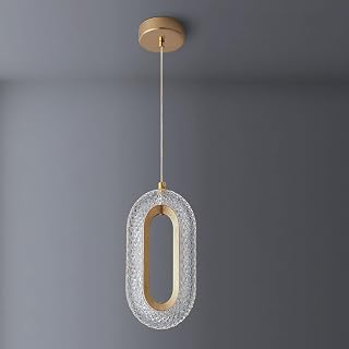 blissbells Oval Shape Modern Style Led Glossy Crystal Gold Creative Led Pendant Lamp/Hanging Lamp/Ceiling Light Pack of 1 ... Price In India