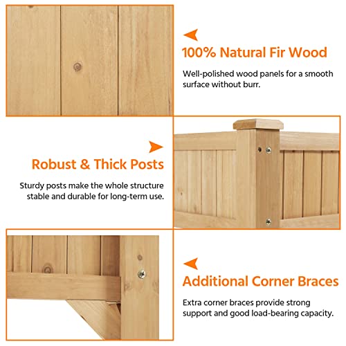 Yaheetech Raised Garden Bed 8 Pocket Herb Garden Planter Vegetable Standing Planters Boxes With Grow Grid Outdoor 36X25X37 Inch #TOP2