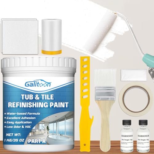 Tub and Tile Refinishing Kit, Odorless DIY...