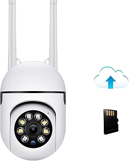 FAMKIT Security Camera, 1080P WiFi CCTV Camera, Pan/Tilt 360° View Surveillance Camera, Support 2 Way Audio, Motion Detection, WPA and WPA2 Encryption