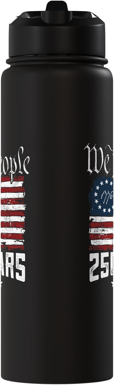 We The People US American Flag 250 Years 2026 Stainless Steel Insulated Water Bottle