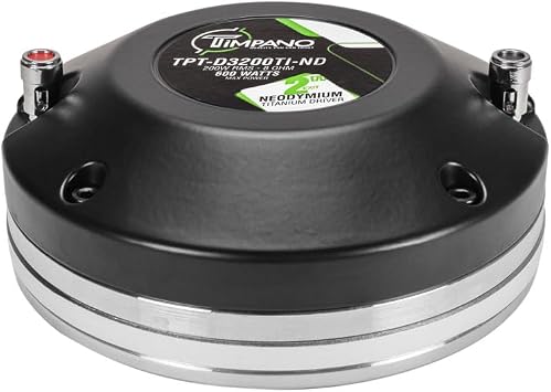 TIMPANO TPT-D3200TI-ND 2 Exit Neodymium Titanium Compression Driver for High Output, Frequency Response from 1,600 to 19,000 Hz