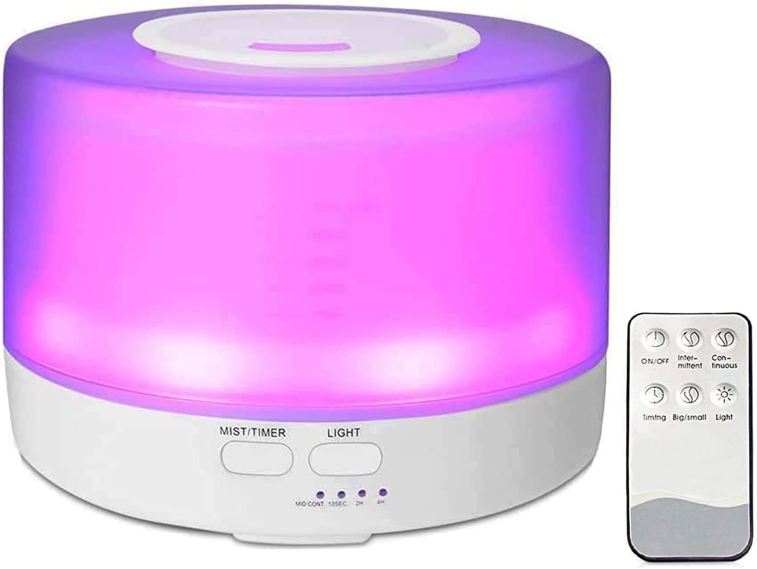 Upgraded Essential Oil Diffuser 500ml, Womdee Aromatherapy Diffuser with 7 Color Lights and 4 Timer, Cool Mist Humidifier with Auto Shut-off Function, Ultrasonic Oil Diffuser BPA-Free for Home Office
