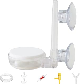 Aquarium Air Stone Fish Tank Nano Bubble Stone Kit, Bubbler for Aquarium Fish Tank with Aviation Pipe, Suction Cups, Check Valve, Connector and Air Control Valve. (Y-35)