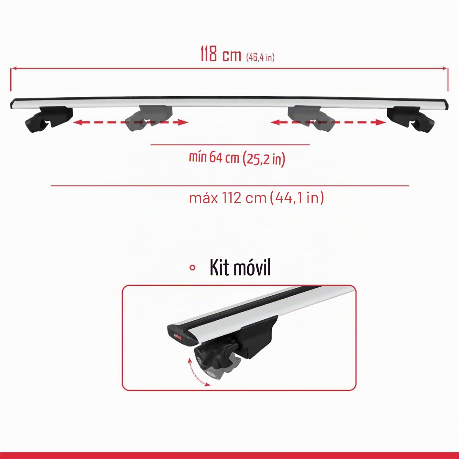Compatible con BMW X1 (E84) 2009-2015 Modelo Hook Barra de Techo Auto Portaequipajes Barras Transversales Gris Aluminio 2 Barras