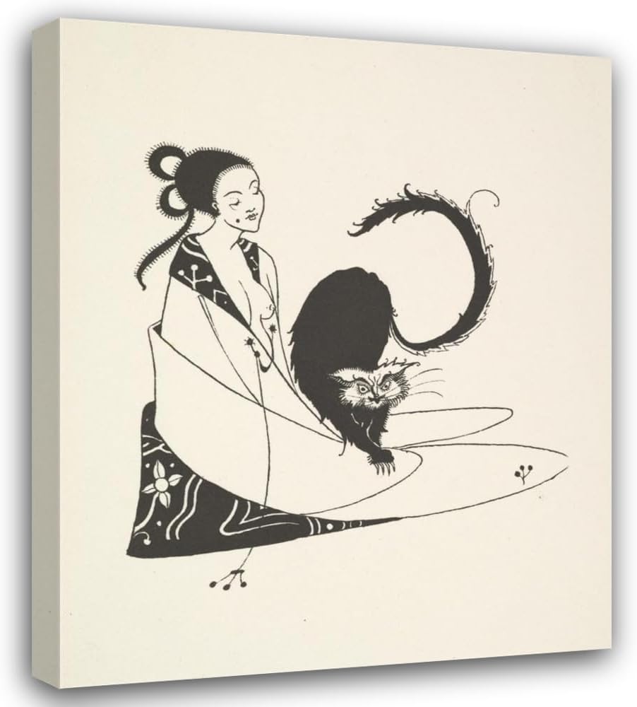 ArtDirect Grotesques by Aubrey Beardsley 4 (1910s) Custom Framed Art Print Giclee Print or Canvas Options with Various Sizes and Customization by Aubrey Vincent Beardsley
