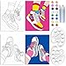 WEBEEDY 8 Pièces Canvas Pre Drawn Set Für Adults,20x25cm