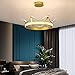 Produktbild Moderner Kronleuchter, LED-Kronen-Pendelleuchte, dimmbare Kronleuchterbeleuchtung, höhenverstellbare Wandleuchte, Deckenleuchte für Esszimmer, Wohnzimmer, Flur, Treppe (Tricolor, 65cm)