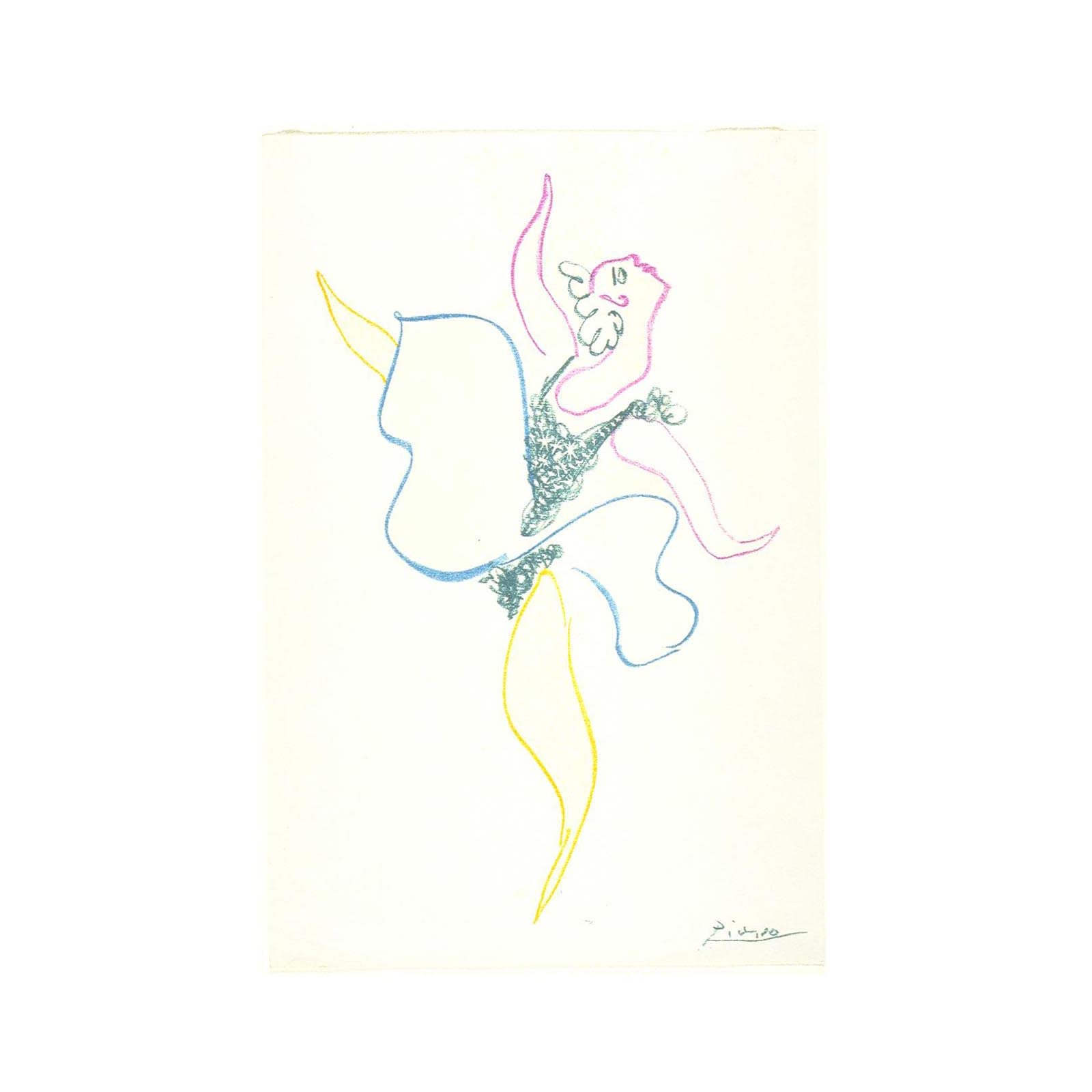 Amazon.co.jp: パブロ・ピカソ《踊り子》複製名画 ポスター飾り絵 油