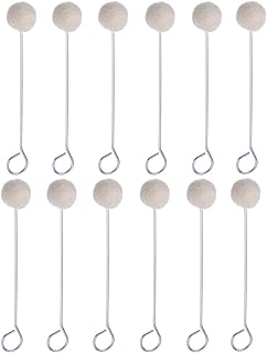 10 Pack Wool Daubers Ball Brush Leather Dye Tool Dye Dauber Dyeing Applicator with Metal Handle for DIY Crafts Projects